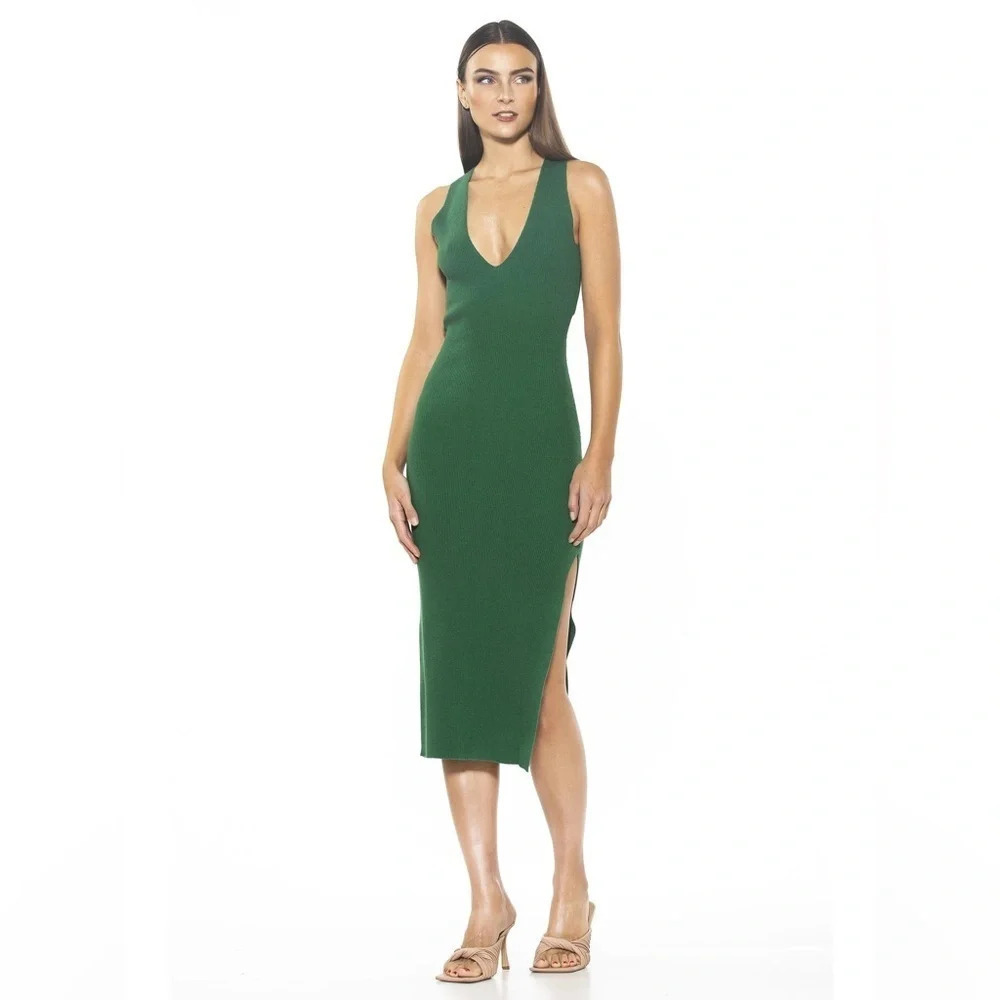 NWT Alexia Admor ARIANA Knit Dress in Green XL